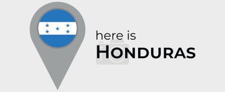 Illustration for Honduras national flag map marker pin icon illustration - Royalty Free Image