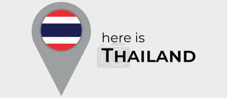 Ilustración de Tailandia bandera nacional mapa marcador pin icono ilustración - Imagen libre de derechos