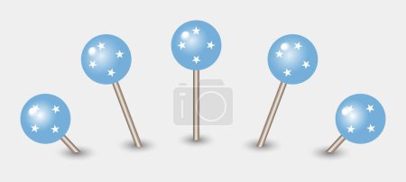 Illustration for Micronesia national flag map marker pin icon illustration - Royalty Free Image