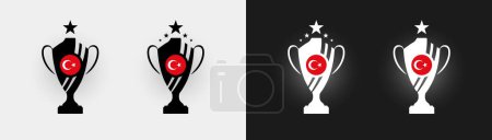 Illustration for Turkey trophy pokal cup football champion vector illustration - Royalty Free Image