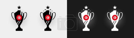 Illustration for Tunisia trophy pokal cup football champion vector illustration - Royalty Free Image