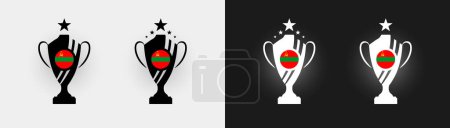 Illustration for Transnistria trophy pokal cup football champion vector illustration - Royalty Free Image