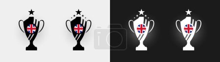 Ilustración de Reino Unido trofeo pokal Copa fútbol campeón vector ilustración - Imagen libre de derechos