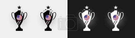 Téléchargez les illustrations : États-Unis trophée pokal coupe de football champion vectoriel illustration - en licence libre de droit