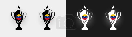 Illustration for Venezuela trophy pokal cup football champion vector illustration - Royalty Free Image