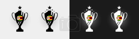 Illustration for Zimbabwe trophy pokal cup football champion vector illustration - Royalty Free Image