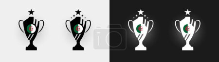 Ilustración de Argelia trofeo pokal Copa fútbol campeón vector ilustración - Imagen libre de derechos