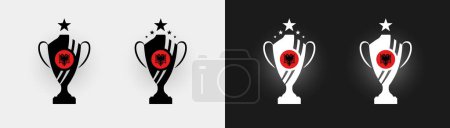 Ilustración de Albania trofeo pokal Copa fútbol campeón vector ilustración - Imagen libre de derechos