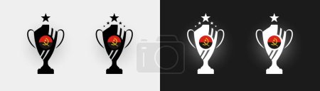 Illustration for Angola trophy pokal cup football champion vector illustration - Royalty Free Image