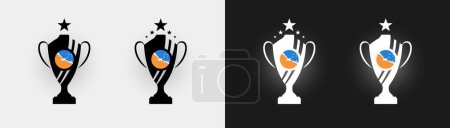 Illustration for Argentine Antarctica trophy pokal cup football champion vector illustration - Royalty Free Image