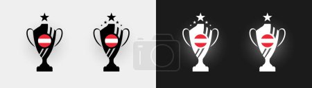 Ilustración de Austria trofeo pokal Copa fútbol campeón vector ilustración - Imagen libre de derechos