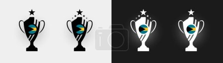 Illustration for Bahamas trophy pokal cup football champion vector illustration - Royalty Free Image