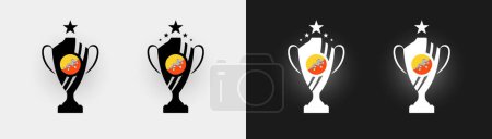 Ilustración de Trofeo Bután pokal Copa fútbol campeón vector ilustración - Imagen libre de derechos