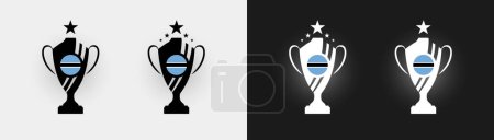 Téléchargez les illustrations : Trophée Botswana pokal coupe de football champion vectoriel illustration - en licence libre de droit