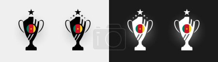 Ilustración de Camerún trofeo pokal Copa fútbol campeón vector ilustración - Imagen libre de derechos