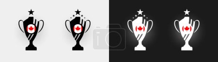 Ilustración de Canadá trofeo pokal Copa fútbol campeón vector ilustración - Imagen libre de derechos