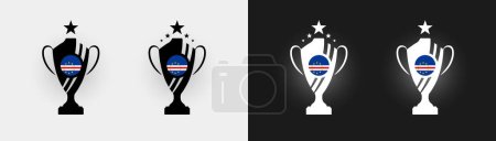 Téléchargez les illustrations : Coupe du Cap-Vert trophée pokal champion de football illustration vectorielle - en licence libre de droit