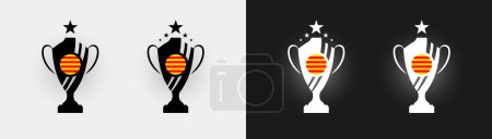 Ilustración de Cataluña trofeo pokal Copa fútbol campeón vector ilustración - Imagen libre de derechos