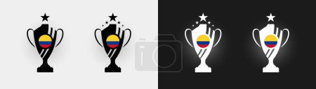 Illustration for Colombia trophy pokal cup football champion vector illustration - Royalty Free Image