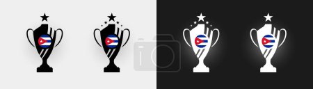 Téléchargez les illustrations : Cuba trophée pokal coupe de football champion vectoriel illustration - en licence libre de droit