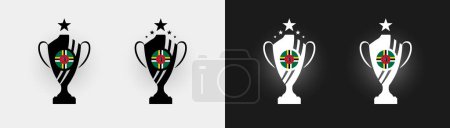 Illustration for Dominica trophy pokal cup football champion vector illustration - Royalty Free Image