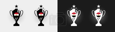 Illustration for Egypt trophy pokal cup football champion vector illustration - Royalty Free Image