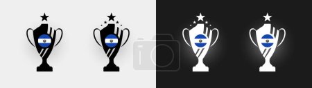 Illustration for El Salvador trophy pokal cup football champion vector illustration - Royalty Free Image