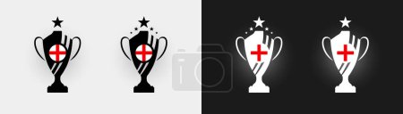 Téléchargez les illustrations : Angleterre trophée pokal coupe de football champion vectoriel illustration - en licence libre de droit