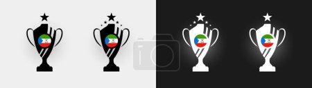 Illustration for Equatorial Guinea trophy pokal cup football champion vector illustration - Royalty Free Image