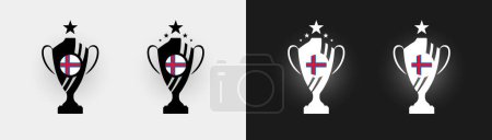 Illustration for Faroe Island trophy pokal cup football champion vector illustration - Royalty Free Image