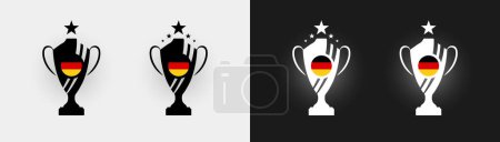 Ilustración de Alemania trofeo pokal Copa fútbol campeón vector ilustración - Imagen libre de derechos