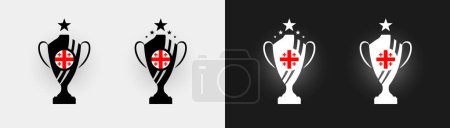 Ilustración de Georgia trofeo pokal Copa fútbol campeón vector ilustración - Imagen libre de derechos