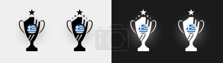 Ilustración de Grecia trofeo pokal Copa fútbol campeón vector ilustración - Imagen libre de derechos