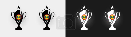 Ilustración de Granada trofeo pokal Copa fútbol campeón vector ilustración - Imagen libre de derechos