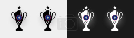 Illustration for Guam trophy pokal cup football champion vector illustration - Royalty Free Image