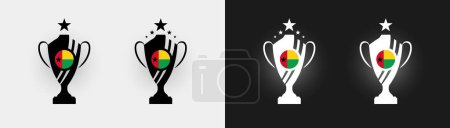Téléchargez les illustrations : Coupe de Guinée Bissau trophée pokal champion de football illustration vectorielle - en licence libre de droit