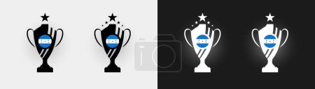 Illustration for Honduras trophy pokal cup football champion vector illustration - Royalty Free Image