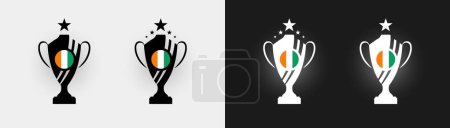 Illustration for Ivory Coast trophy pokal cup football champion vector illustration - Royalty Free Image