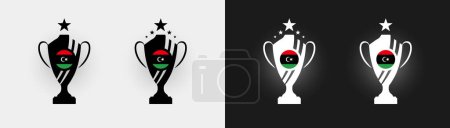 Ilustración de Libia trofeo pokal Copa fútbol campeón vector ilustración - Imagen libre de derechos