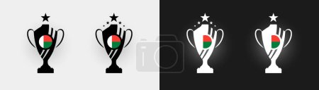 Téléchargez les illustrations : Madagascar trophée pokal coupe de football champion vectoriel illustration - en licence libre de droit