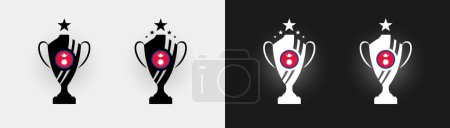 Téléchargez les illustrations : Népal trophée pokal coupe de football champion vectoriel illustration - en licence libre de droit