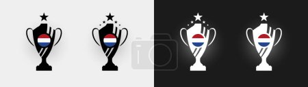 Ilustración de Países Bajos trofeo pokal Copa fútbol campeón vector ilustración - Imagen libre de derechos