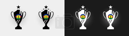 Illustration for New Caledonia trophy pokal cup football champion vector illustration - Royalty Free Image