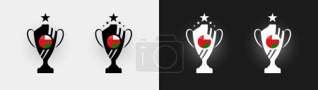 Ilustración de Omán trofeo pokal Copa fútbol campeón vector ilustración - Imagen libre de derechos