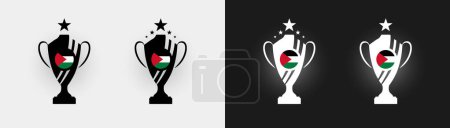 Illustration for Palestine trophy pokal cup football champion vector illustration - Royalty Free Image