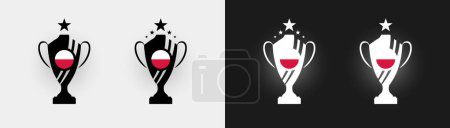 Illustration for Poland trophy pokal cup football champion vector illustration - Royalty Free Image