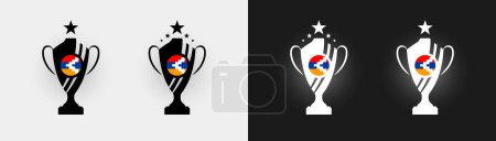 Ilustración de República de Artsakh trofeo pokal Copa fútbol campeón vector ilustración - Imagen libre de derechos