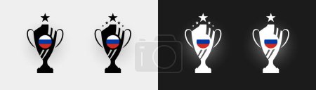 Ilustración de Rusia trofeo pokal Copa fútbol campeón vector ilustración - Imagen libre de derechos