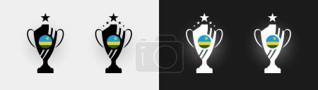 Illustration for Rwanda trophy pokal cup football champion vector illustration - Royalty Free Image