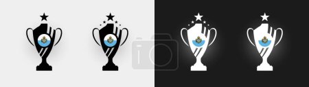 Illustration for San Marino trophy pokal cup football champion vector illustration - Royalty Free Image